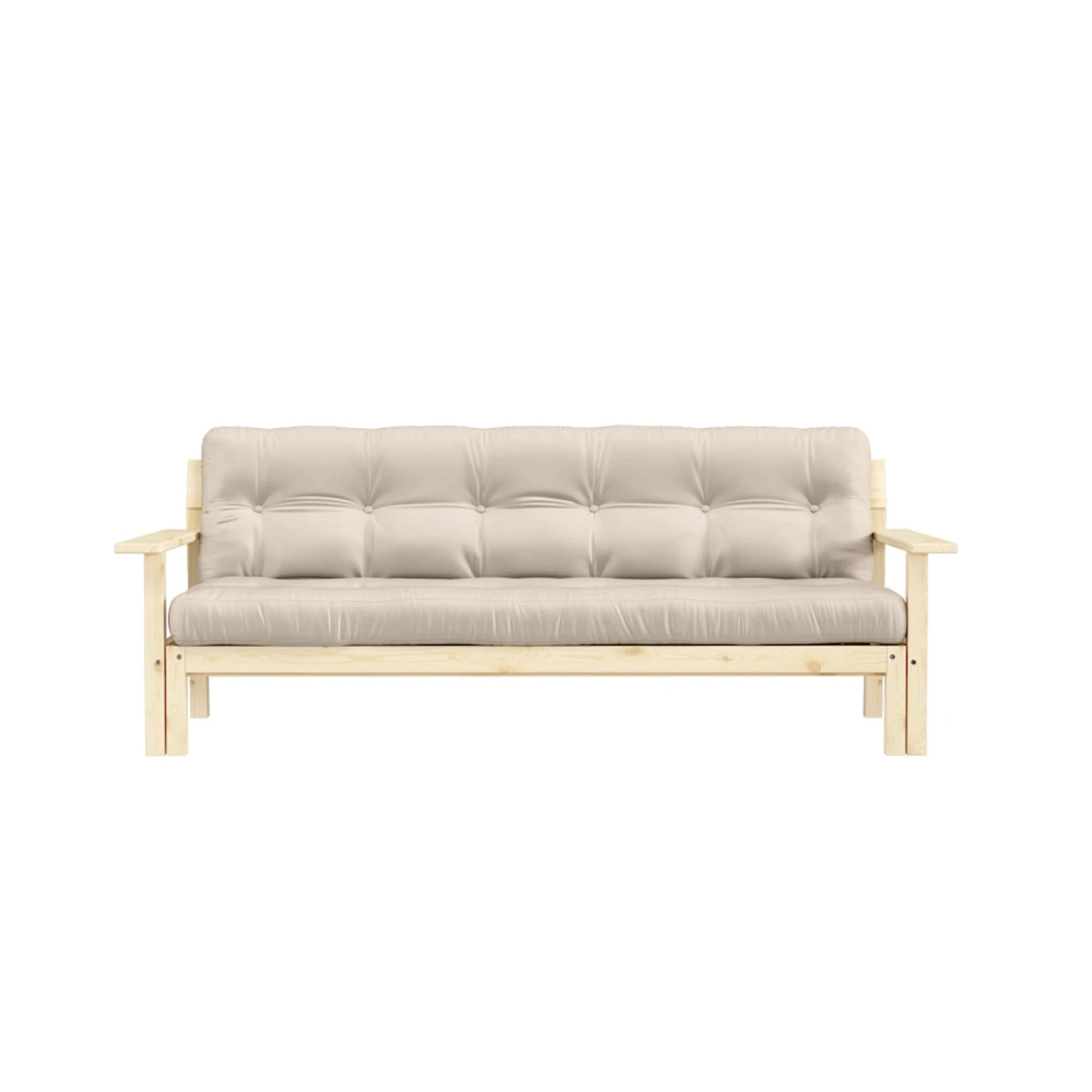 Banquette UNWIND En Pin Massif Naturel Avec Matelas Futon 130x190 1 Banquette UNWIND En Pin Massif Naturel Avec Matelas Futon 130x190