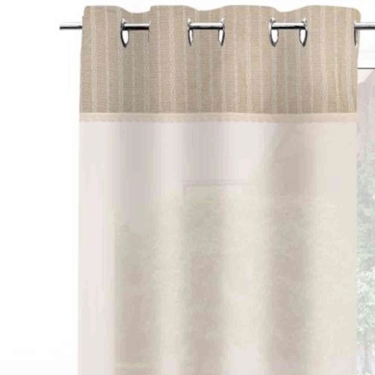 Voilage à œillets Romane Brodé 135x250 Cm 2 Voilage à œillets Romane Brodé 135x250 Cm – Image 2