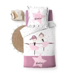 Parure De Lit Enfant Dance Studio 140x200 -Lematelas Soldes Boutique w14l3c14020001869 3 dessus fond blanc