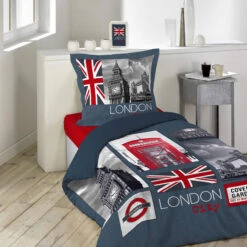 Parure De Lit Enfant City London 140x200