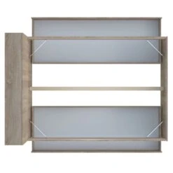 Lit 2 Tiroirs Avec Tête De Lit étagères En Bois 140x190 - LT14018 -Lematelas Soldes Boutique w15web144216che031 4 fond blanc 1