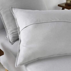 Lot De 2 Taies D'oreiller Flanelle Gris -Lematelas Soldes Boutique zoom to candice gris 1